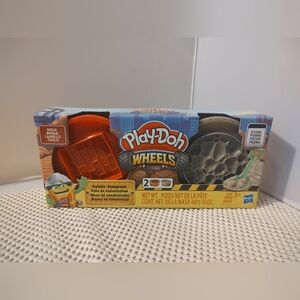 Play-Doh Wheels Building Compound w/Mold Covers: Brick & Stone, Brown & Gray NWT